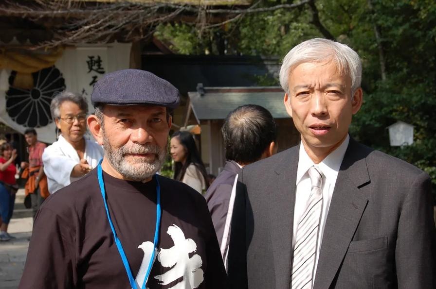 Doshu Moriteru Ueshiba y Sensei Alonso Rosado Sánchez — Japón